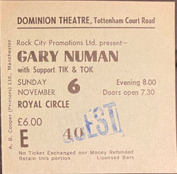 London Domionion Ticket 1983